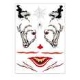 thumbnail image 1 of Tatuajes de cara, cuello, manos y brazos de Halloween para adultos, tatuaje facial para suministros de recuerdo de fiesta de Halloween, 1 of 5