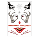 thumbnail image 1 of Tatuajes de cara, cuello, manos y brazos de Halloween para adultos, tatuaje facial para suministros de recuerdo de fiesta de Halloween, 1 of 5