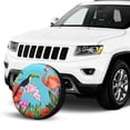 thumbnail image 2 of Kll Tropical Jungle Flamingo Tire Cover,Universal Wheel Tire Cover For Trailer, Rv, Suv, Truck,Camper And Many Vehicle,(17 Inch), 2 of 7
