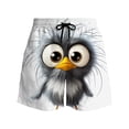 thumbnail image 4 of Purcolt Men's Swim Trunks Funny Bird Printed Beach Board Shorts Summer Novelty Athletic Running Shorts, 4 of 6