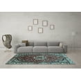thumbnail image 3 of Ahgly Company Indoor Rectangle Persian Light Blue Traditional Area Rugs, 6' x 9', 3 of 4