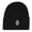 Black, variant on David & Young Teddy Bear Embroidery Knit Winter Beanie Hat (Women)
