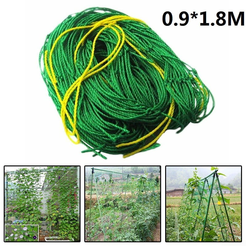 Nylon Trellis Netting Garden Climbing Bean Plant Net Grow Fence Green Support 