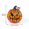 thumbnail image 7 of Vintage Halloween Pumpkin Lamp Decor, Classic Jack-o-Lantern Stained Glass Pumpkin Lamp, Soft Warm LED Ornament Light for Indoor Mantel Autumn Home Decor M C-1PC, 7 of 7