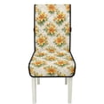 thumbnail image 7 of TSOVTHRID Lily Floral Print Quilted Dining Chair Seat Covers Stretchable Soft Chair Cushion Cover Removable Universal Fit Seat Slipcovers with Elastic Band, Set of 4, 7 of 7