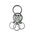 thumbnail image 1 of Negro y verde ingles perder peso cita Llavero de metal de acero inoxidable Llavero Anillo de cadena Llavero, 1 of 3