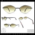 thumbnail image 2 of Diamond Shape Hustler Fashion Trendy Small Lens Metal Rim Sunglasses Black - Brown, 2 of 8