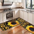 thumbnail image 3 of Kitchen Rugs Sets Of 2,Black Butterfly Sunflower Pattern Anti Fatigue Kitchen Mat Rugs Non Slip Washable,Decorative Kitchen Floor Mats for Kitchen,Sink,Laundry,17"x47"+17"x47", 3 of 5
