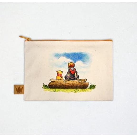 Square Enix Kingdom Hearts III Canvas Pouch 100 Acre Wood: Sora And Winnie the Pooh
