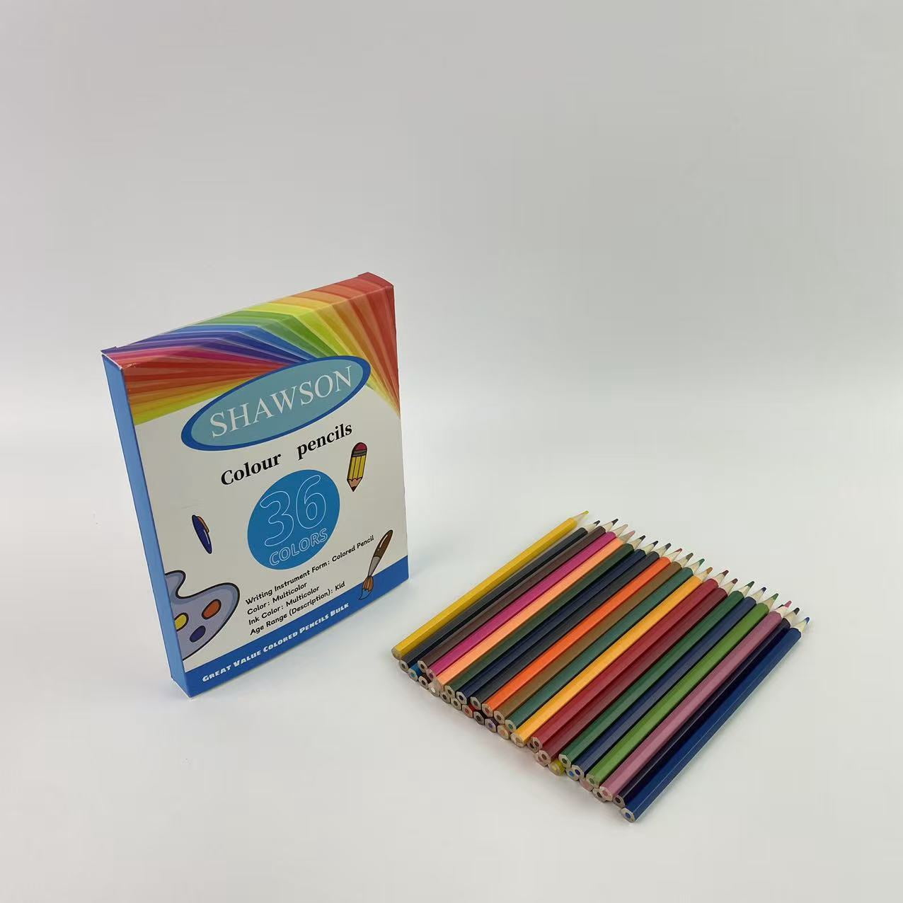SHAWSON Colour pencils,36 Count Colored Pencils, Sharp colored pencils, loose learning supplies for teachers