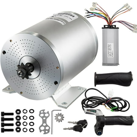 

BENTISM Electric DC Motor 2KW 48V Brushless Motor Kit 4300rpm High Speed Electric Scooter Motor for Bicycle Motorcycle with Mounting Bracket Speed Controller Throttle Keylock