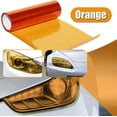 thumbnail image 3 of Película de vinilo autoadhesiva (naranja) - 30 x 120 cm - para faros antiniebla y luces traseras de coche, 3 of 5