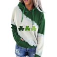 thumbnail image 4 of TIAFORD Sudadera con capucha con cordón para el día de San Patricio para mujer, sudadera con capucha de trébol estampada de manga larga para mujer, 4 of 5