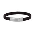 thumbnail image 2 of Pulsera Geoffrey Beene de cuero genuino trenzado para hombre, 20,5 cm, 2 of 7