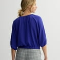 thumbnail image 2 of Women's Nine West Cinched Waist Top Color: Black Small Relinks Size: SMALL, 2 of 4
