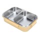 thumbnail image 5 of Contenedor De Caja De Almuerzo De Acero Inoxidable, Portátil 2 Compartimentos Desmontables Caja De Almuerzo Cuadrada De Almacenamiento De Alimentos Con Tapa Utensilios De Cocina, 5 of 7