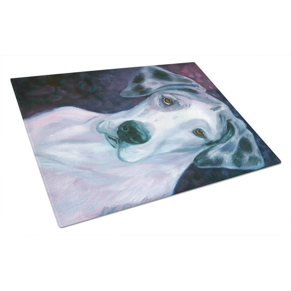 Caroline's Treasures Curious Great Dane Glass Cutting Board Large