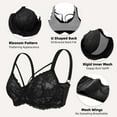 thumbnail image 5 of HSIA Womens Plus Size Bras Full Coverage Mesh Unlined Minimizer Bras Black 46DD, 5 of 9