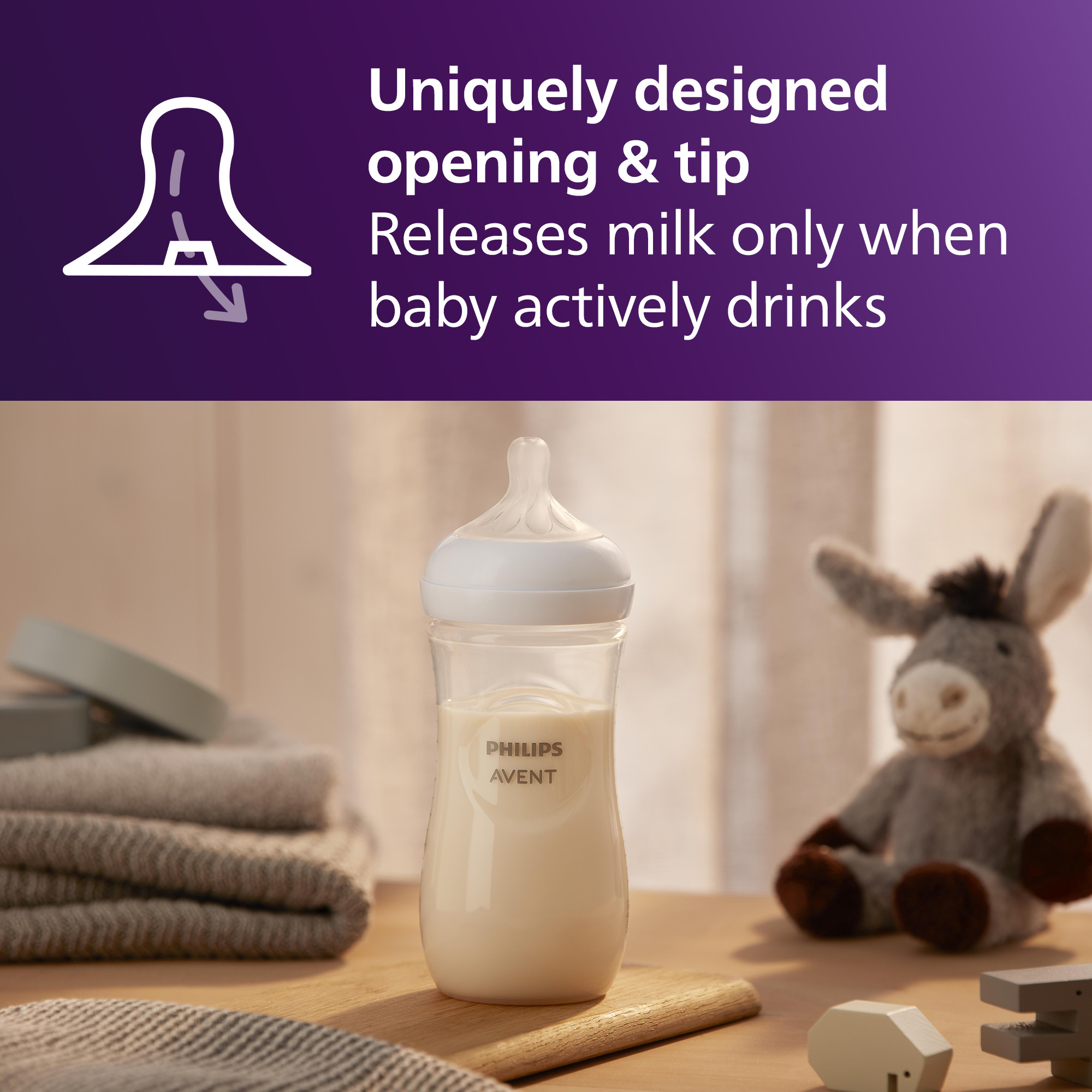 Philips Avent Natural Baby Bottles, 11 oz, Fast Flow, 3-Pack photo 4