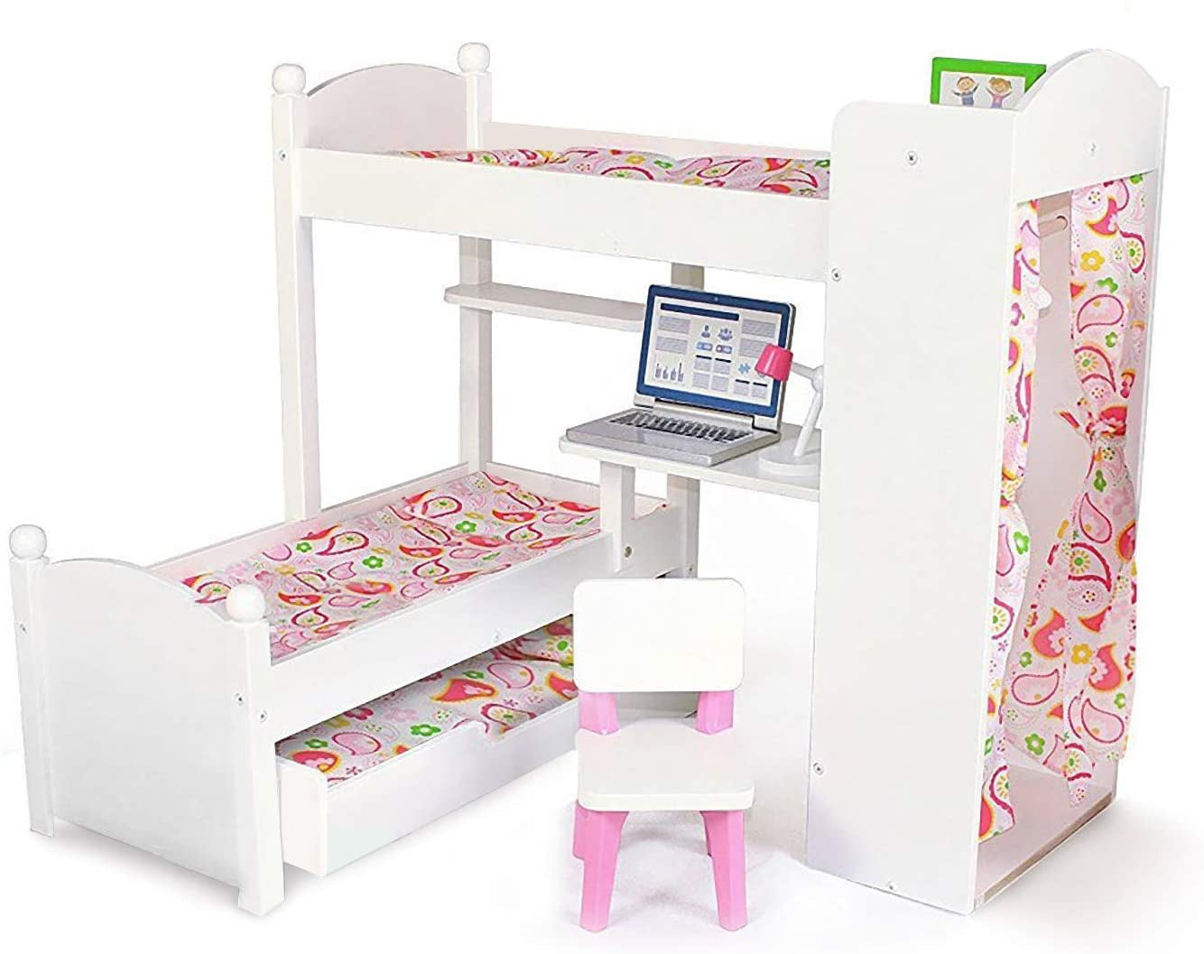 Playtime By Eimmie Wood Bunk Bed, Bitty Baby Bunk Beds