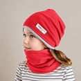 thumbnail image 2 of AWZXDE Winter Hats For Kids Hat And Neck Warmer Cozy Scarf Combo For Boys Girls Toddler Cold Weather Red, 2 of 5
