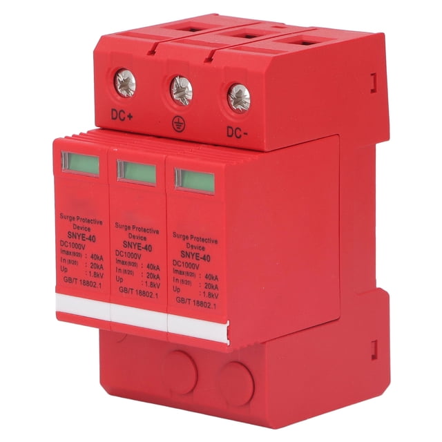 Pare-chocs de Tension, Anticorrosion IP20 Combineur Boîte Dispositif de Protection contre les Surtensions DC1000V Orange Rouge pour Résidence pour Immeuble de Bureaux 2p, 3p