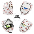 thumbnail image 5 of FORMRS Mini Backpack Purse for Women Travel Daypack Casual Shoulder Bag, Cute Santa Hats Pattern, 5 of 7