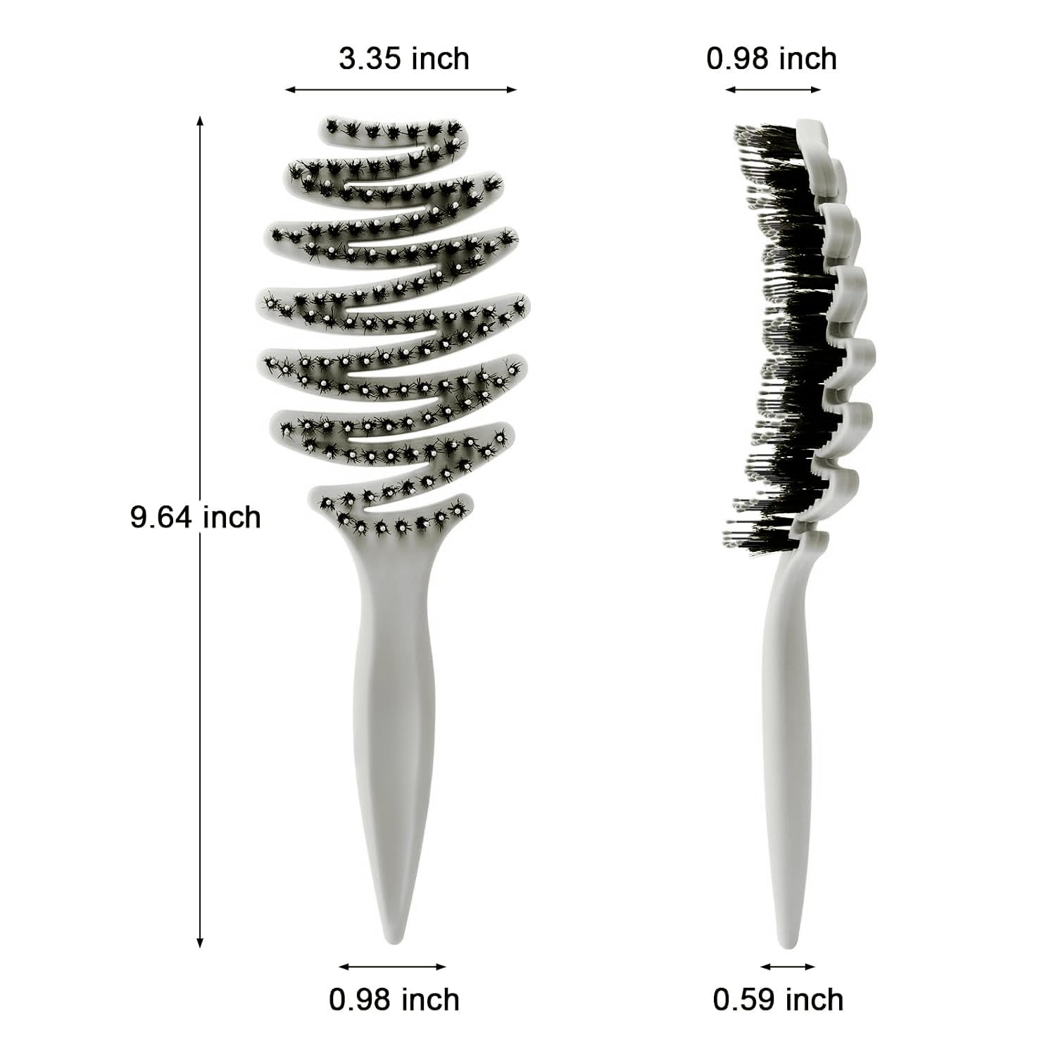 Gentle Scalp Massage Boar Bristle Hair Brush for Fine Hair, Ultimate Smoothing Vented Detangler Wet Brush for Women – A Great Gift