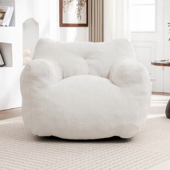 Bean Bag Chair, Bean Bag Sofa Chair with Armrests Stuffed High-Density Foam, Lazy Sofa Comfy Chairs BeanBag Chair for Adults in Living Room,Bedroom Reading