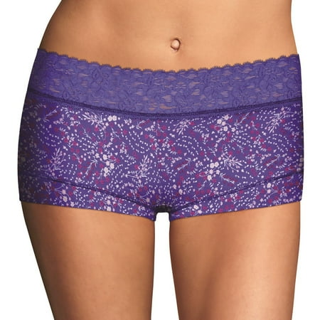 Maidenform Cotton Dream Womens Boyshort With Lace - Best-Seller, (Best Panties For Girls)