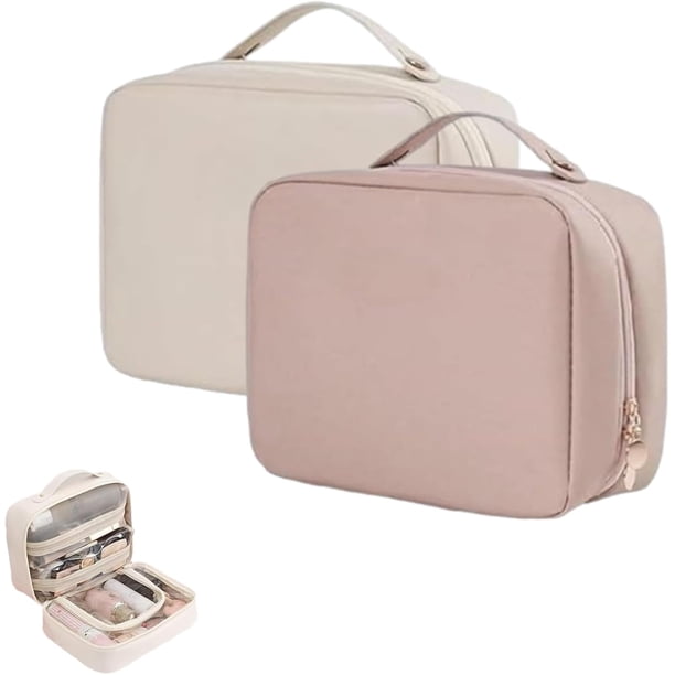 Petit Charlie Bolsa de maquillaje de viaje, Bolsa de maquillaje Bolsas de cosméticos de viaje grandes, Bolsa de cosméticos de viaje de gran capacidad, Bolsa de cosméticos impermeable