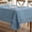 Dusty Blue, variant on Beige Rectangle Linen Polyester Tablecloth with Decorative Cutouts Spring Waterproof Stain Resistant & Shrink-Proof Table Cloth 52x70 inch Farmhouse Style for Dining Wedding and Outdoor
