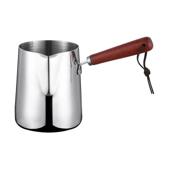 Cafetera turca para calentar leche, con mango de madera, para derretir chocolate 1000 ml