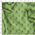 thumbnail image 4 of Soimoi Green Poly Georgette Fabric Cedar Tree & Eiffel Tower Architectural Printed Fabric 1 Yard 42 Inch Wide, 4 of 5