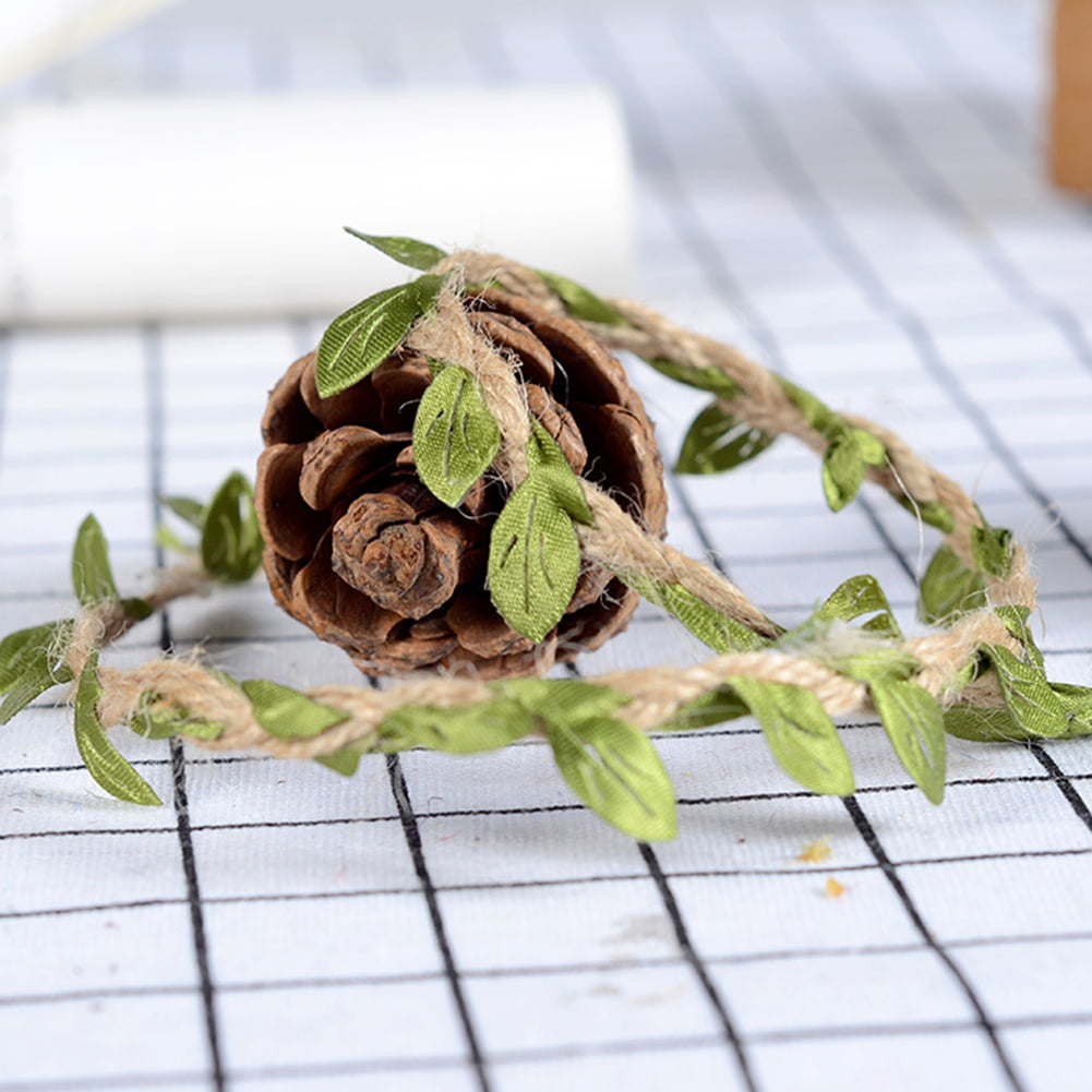 10m Leaf Natural Hessian Jute Twine Rope Burlap Ribbon DIY Craft Party Decor Hot 