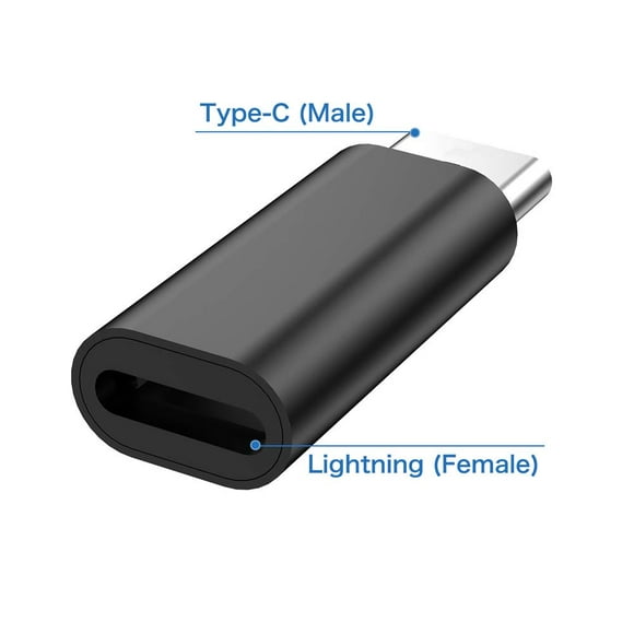 USB Type C Male to Lightning Female Adapter Connector Converter for iPhone iPad Samsung LG Google Android Phones