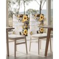 thumbnail image 4 of nqOlkjepod Yellow Floral Spring Chair Covers Set of 4, Decorative Chair Back Cover, Vintage Summer Botanical Dining Room Chair Slipcovers Removable Chair Protectors Covers for Party Banquet, 4 of 7