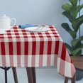 thumbnail image 4 of Farmhouse Buffalo Plaid Table Cloth Waterproof Tablecloths, Red White Checkered Tablecloth Dining Table Cover for Kitchen Party Tabletop Outdoor, Rectangle Tablecloth 60x120 Inch, 4 of 9