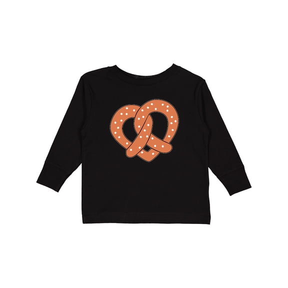 Inktastic Heart-shaped Pretzel Boys or Girls Long Sleeve Toddler T-Shirt