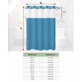 thumbnail image 6 of No Hook Shower Curtain with Snap in Liner, Blue Solid Color Hotel Shower Curtains for Bathroom, Washable Shower Curtain Liner Set with Mesh Top Window, 48"x72", 6 of 6