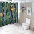 thumbnail image 7 of Orinice Shower Curtain Exotic Tropical Paradise Bird Plant  12 Hooks Stall Home Hotel Bathroom Decoration 69x72, 7 of 7