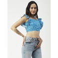 thumbnail image 3 of Moomaya Womens Crop Top, Square Neck, Flutter Sleeve Cotton Short Top Casual, 3 of 8