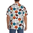 thumbnail image 3 of Balery Color Balls Camisa Casual de Manga Corta con Botones para Hombre, Texturizada, Estilo Cubano, para Playa, Verano-Medium, 3 of 5