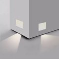 thumbnail image 2 of Luz de paso empotrada LED sin marco de 86*86 mm, 3 W, sensor de movimiento PIR para interiores, lámparas de esquina de pared, escalera, pasillo, escalera, luz de noche, 2 of 5