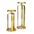 thumbnail image 6 of CosmoLiving by Cosmopolitan 2 Candle Gold Aluminum Metal Candle Holder, Set of 2, 6 of 8