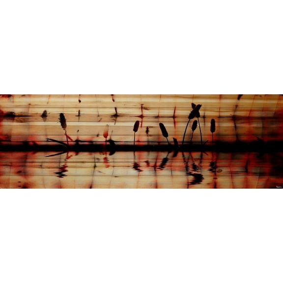 Parvez Taj Panoramic Reflection Pinewood Wall Art, 10" x 30"
