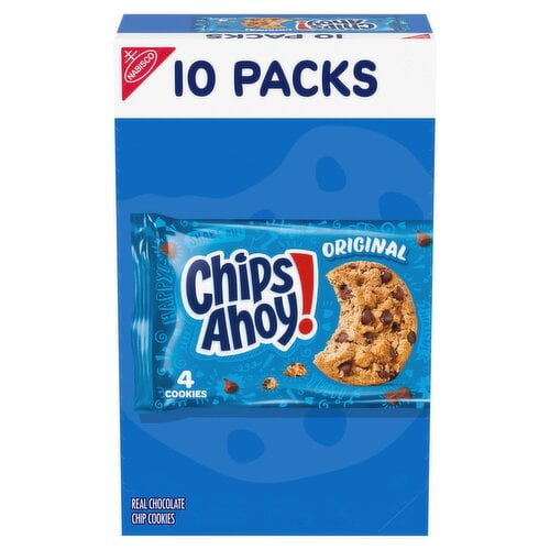 Nabisco Chips Ahoy! Original Real Chocolate Chip Cookies, 1.55 oz, 10 count(packaging may vary)