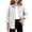 White, variant on StSilkitty Kids Denim Shirt Jacket Long Sleeve Collared Button down Shacket with Pocket Fall Lightweight Fashion Coats Size 5-15
