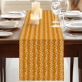 thumbnail image 3 of Table Runners 72 Inches Long Dress Scarves, Orange Spring Leaves Farmhouse Kitchen/Dining Table Runner, Coffee Tablerunners, Pastoral Botanical Striped Flowers 14x72 Inch, 3 of 9