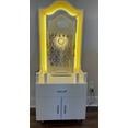 thumbnail image 1 of Wooden White Glossy Glitter Customized Designer Mandir / Wooden Temple With LED Lights | Mandir For Home And Office | Pooja Mandapam, 1 of 5